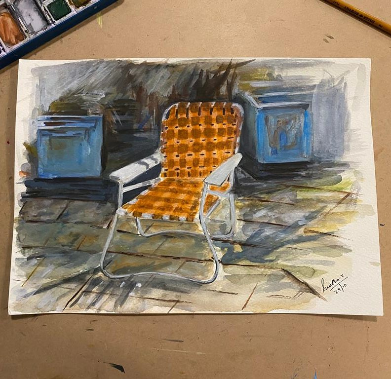 ART & POETRY : The orange chair
